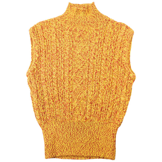 Vintage 80s Jean Paul Gaultier Sleveless Turtleneck Jumper Womens Size L