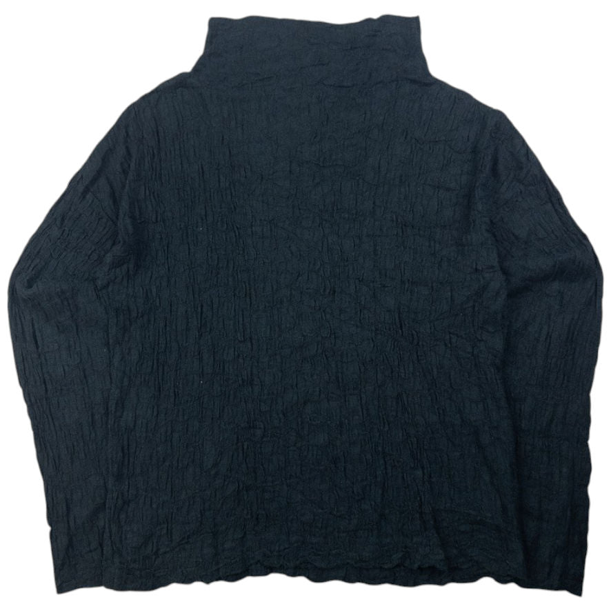 Vintage Plantation By Issey Miyake Mock Neck Long Sleeve Top Womens Size M