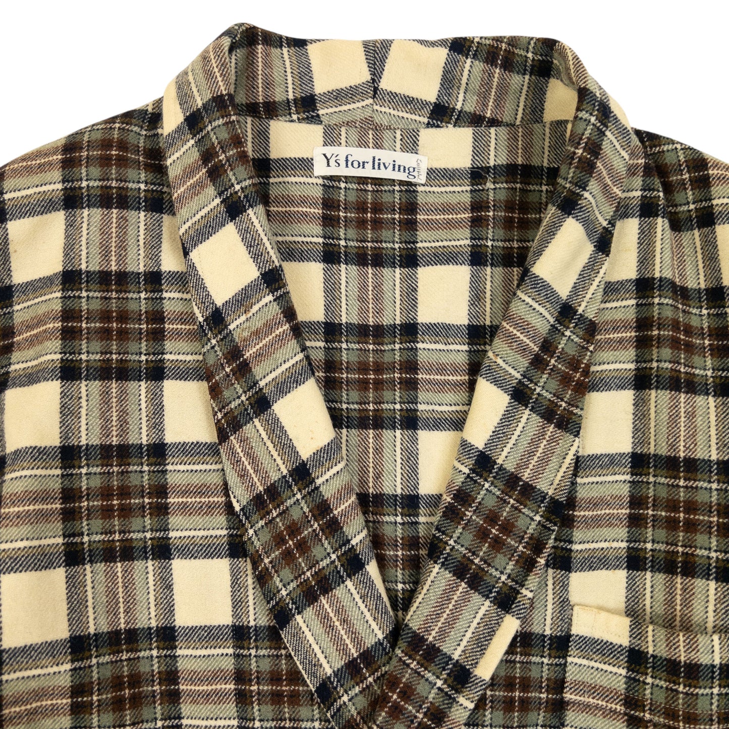 Vintage 90s Yohji Yamamoto Checkered Wool Jacket Size M