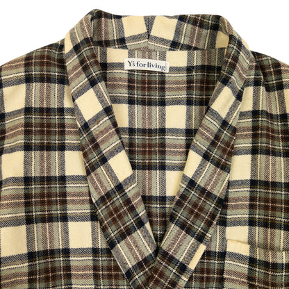 Vintage 90s Yohji Yamamoto Checkered Wool Jacket Size M