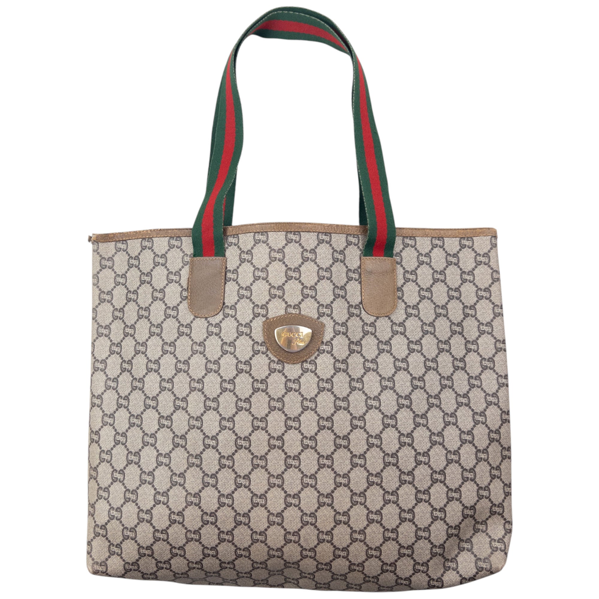 Vintage 80s Gucci Plus Monogram Shoulder Bag