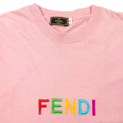 Vintage 90s Fendi Embroidered T Shirt Size S