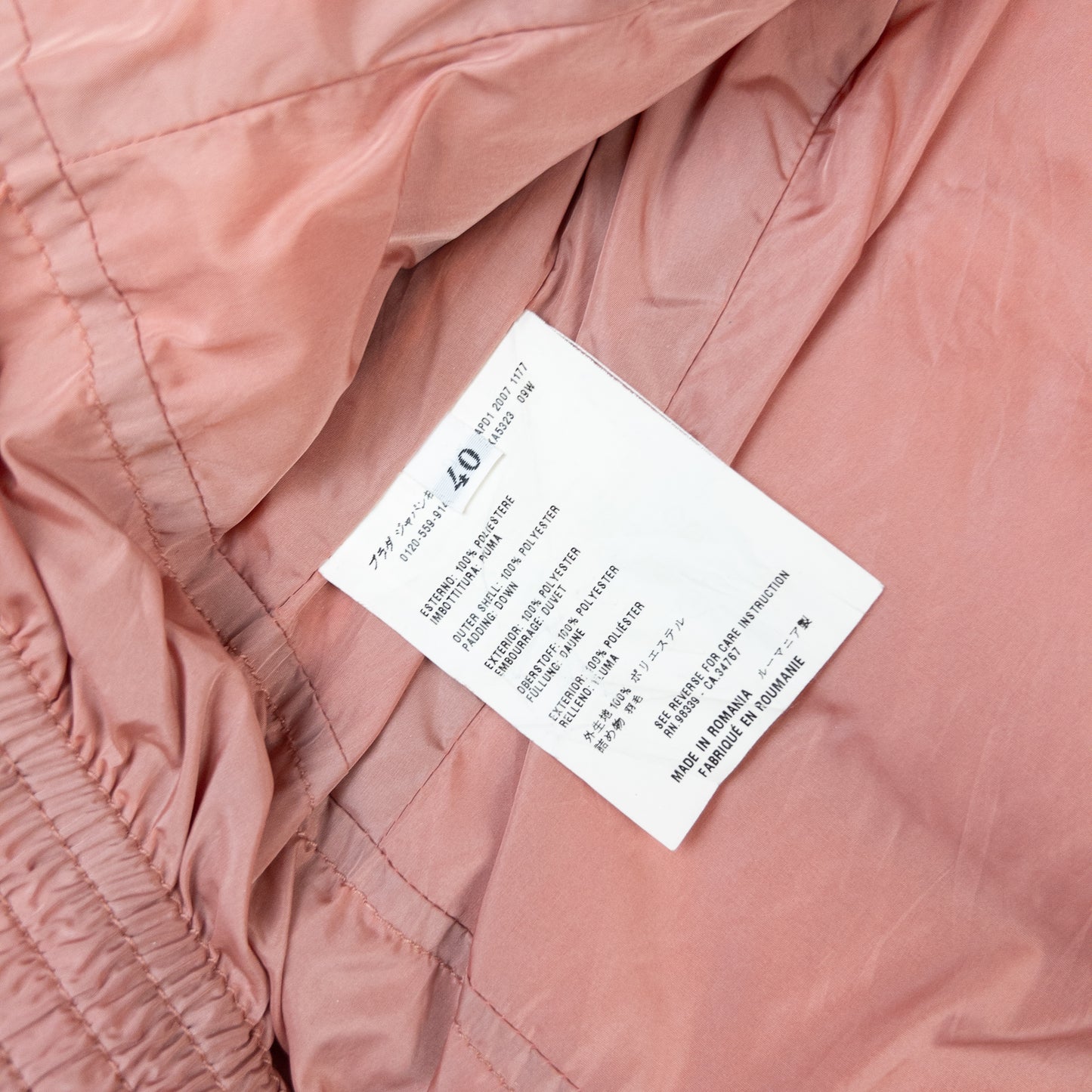 Vintage Prada Sport Zip Up Puffer Jacket Women's Size L