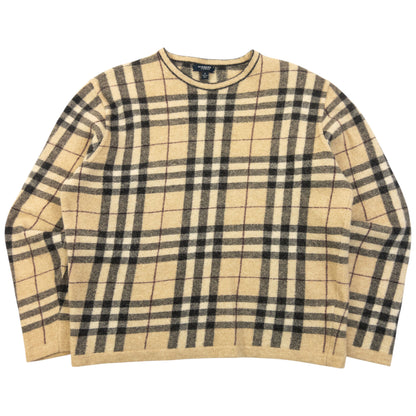 Vintage 2000s  Burberry Nova Check Wool Jumper Womens Size M