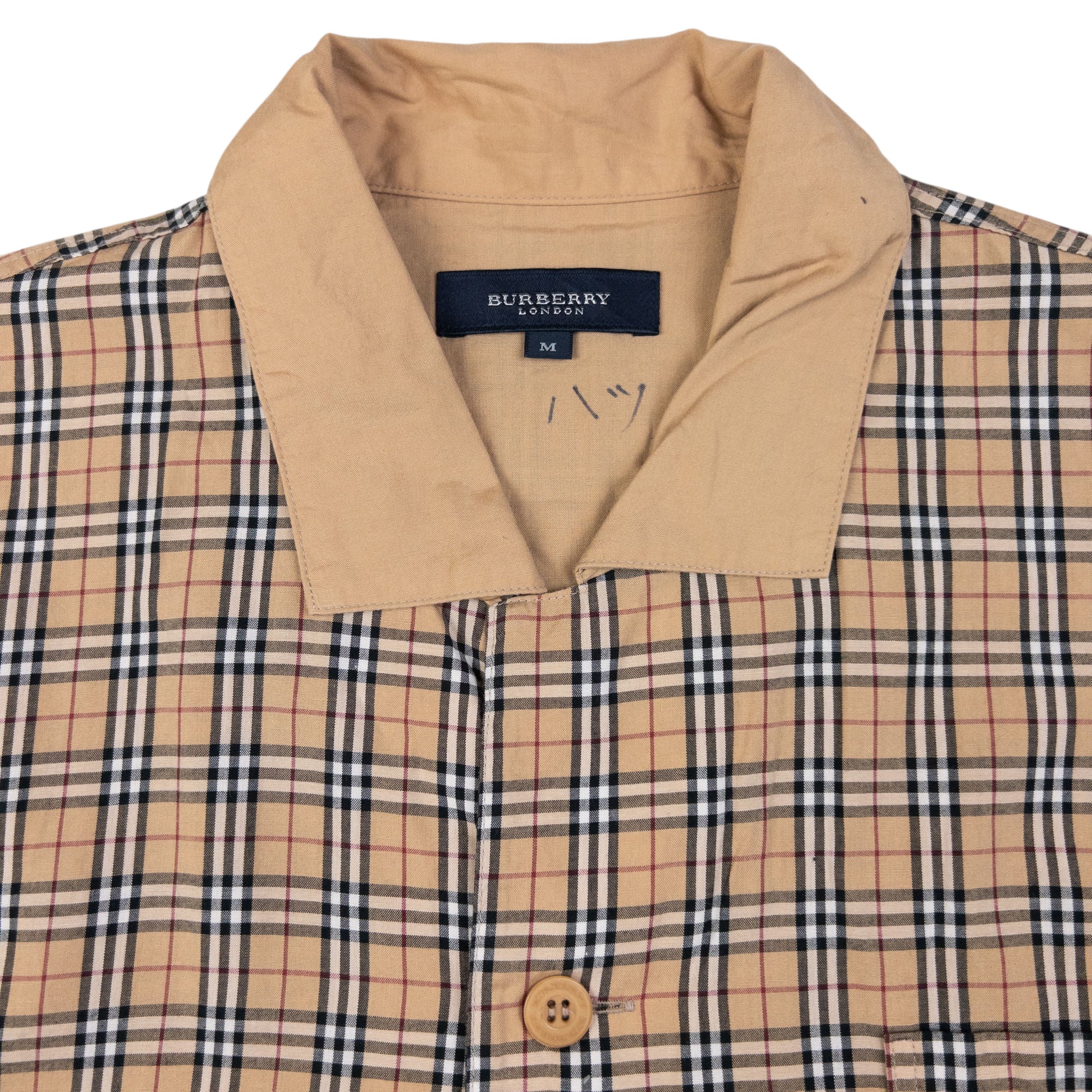 Vintage Burberry Nova Check Long Sleeve Button Up Pyjama Shirt Size M