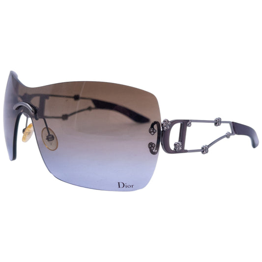 Vintage Dior Sweetest Flower Diamonte Rimless Sunglasses