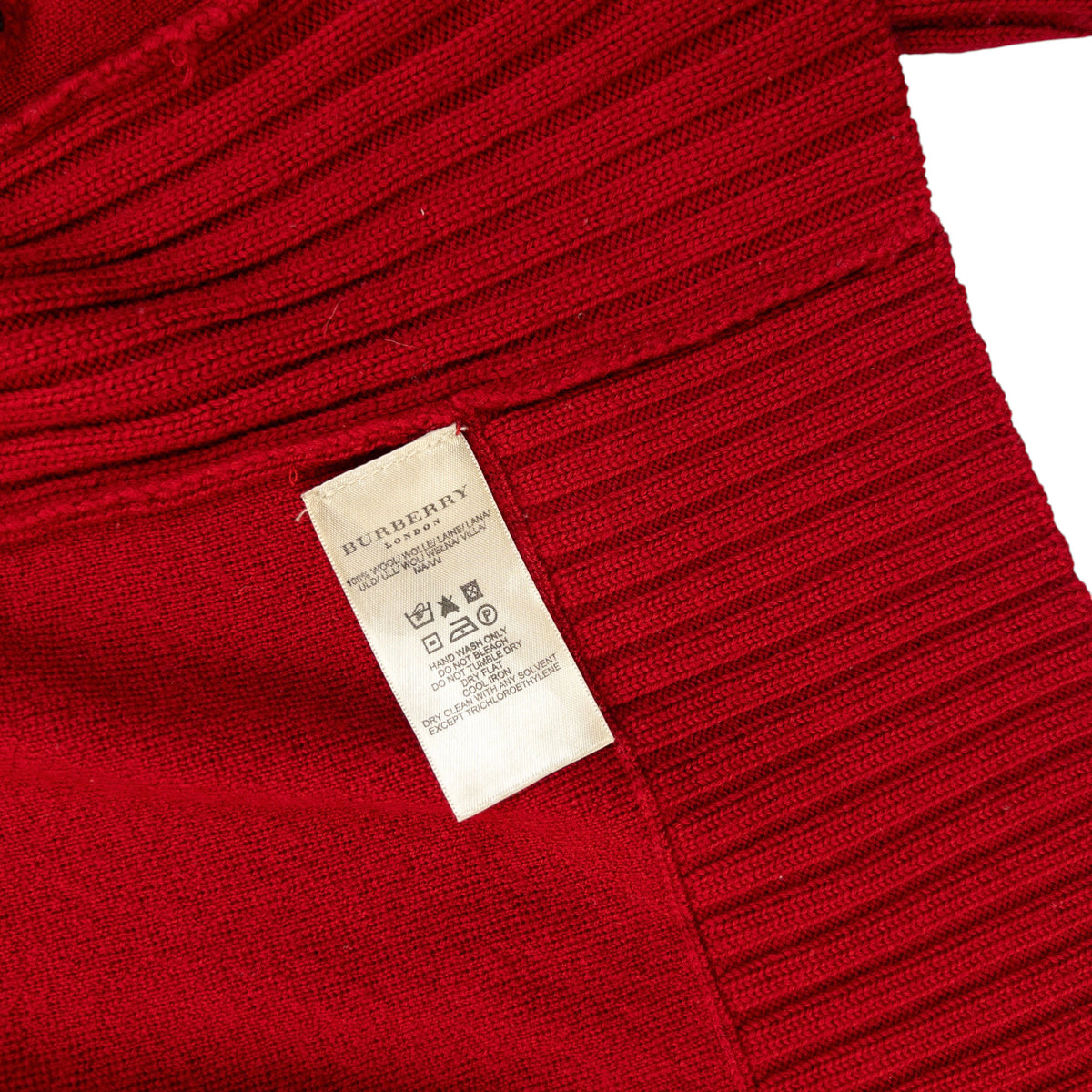 Vintage 2000s Burberry Zip Up Ribbed Knit Wool Jumper Womens Size S
