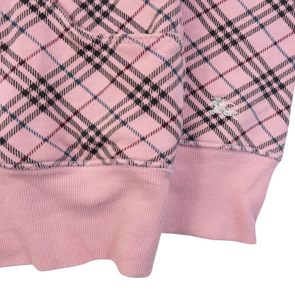 Vintage 2000s Burberry Blue Label Nova Check Zip Up Sweatshirt Womens Size S