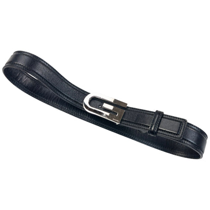 Vintage 2000s Gucci Leather Belt in black, photo 2