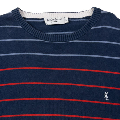 Vintage 2000s YSL Yves Saint Laurent Striped Jumper Size M