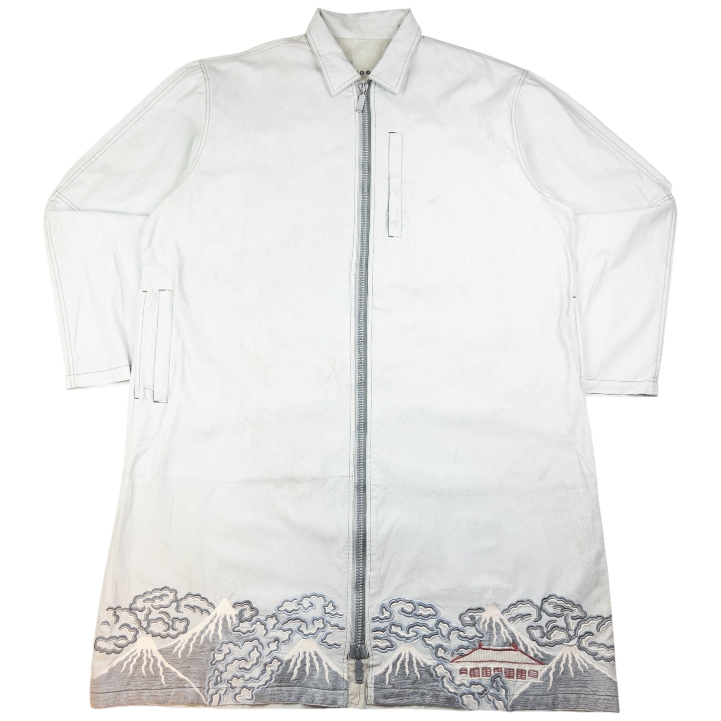 Vintage Maharishi Embroidered Landscape Longline Jacket Size XL