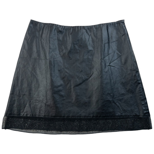 Vintage 2000s Versace Jeans Couture Faux Leather Mini Skirt Womens Size W26
