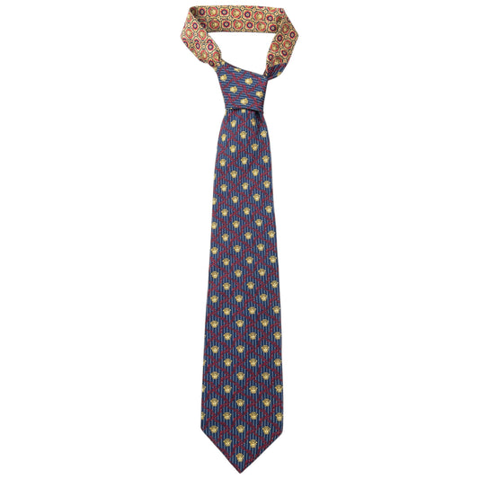 Vintage 90s Gianni Versace Medusa Pattern Silk Tie