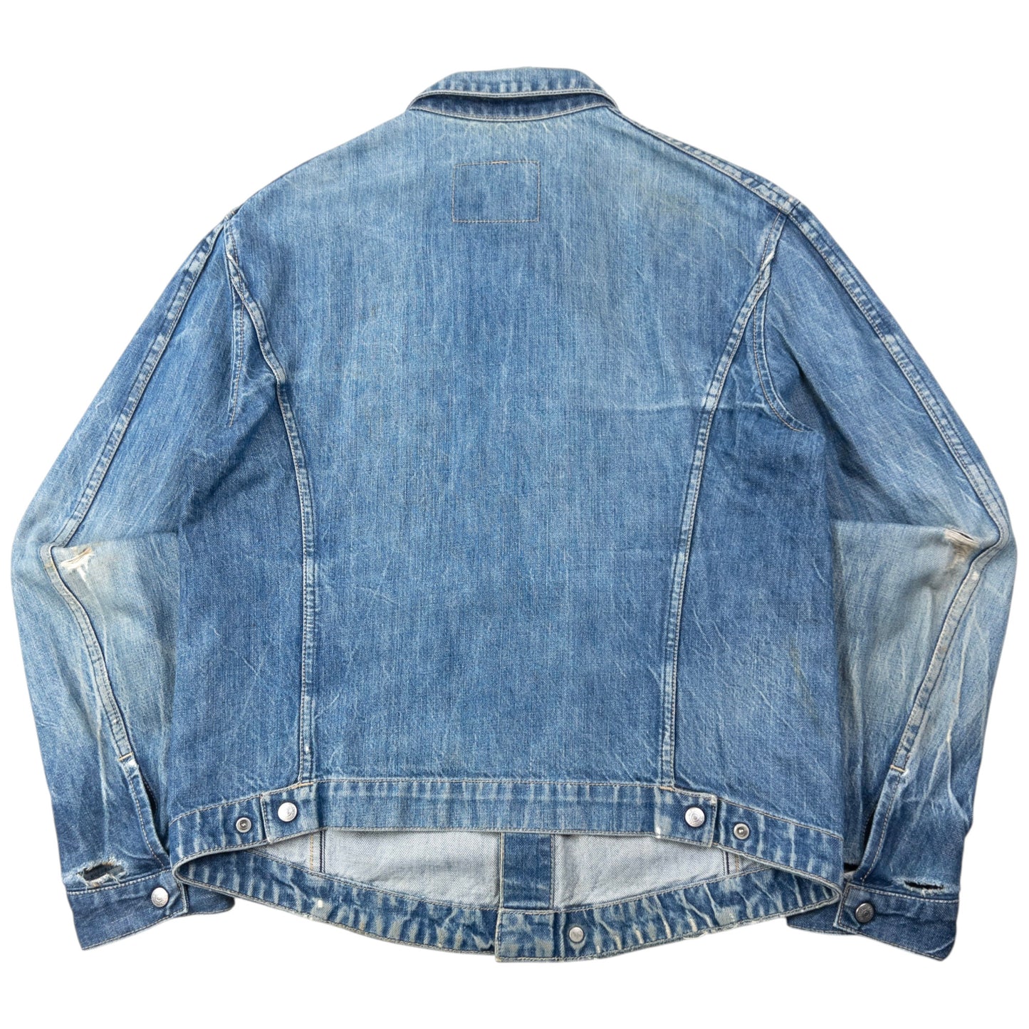 Vintage 2000s Levi's Engineered Garments Distressed Denim Jacket Size M