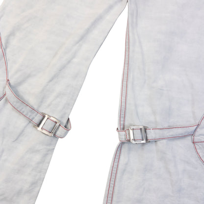 Vintage 2000s Armani Jeans Buckle Bondage Cargo Trousers Size W31