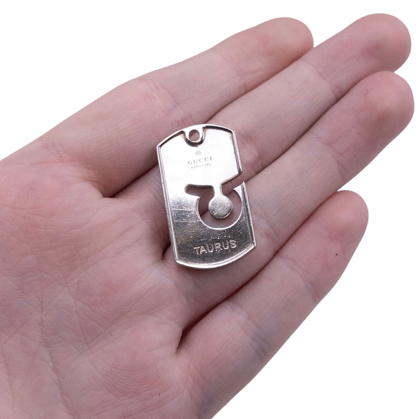 Vintage Gucci Silver Taurus Mini Pendant