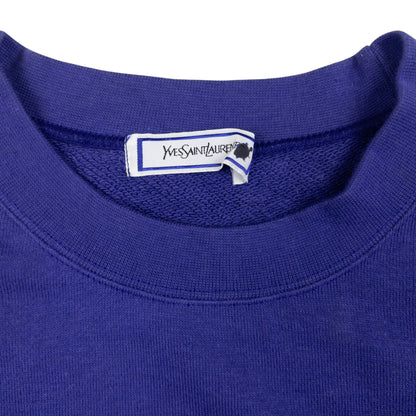 Vintage YSL Yves Saint Laurent Embroidered Sweatshirt Womens Size M