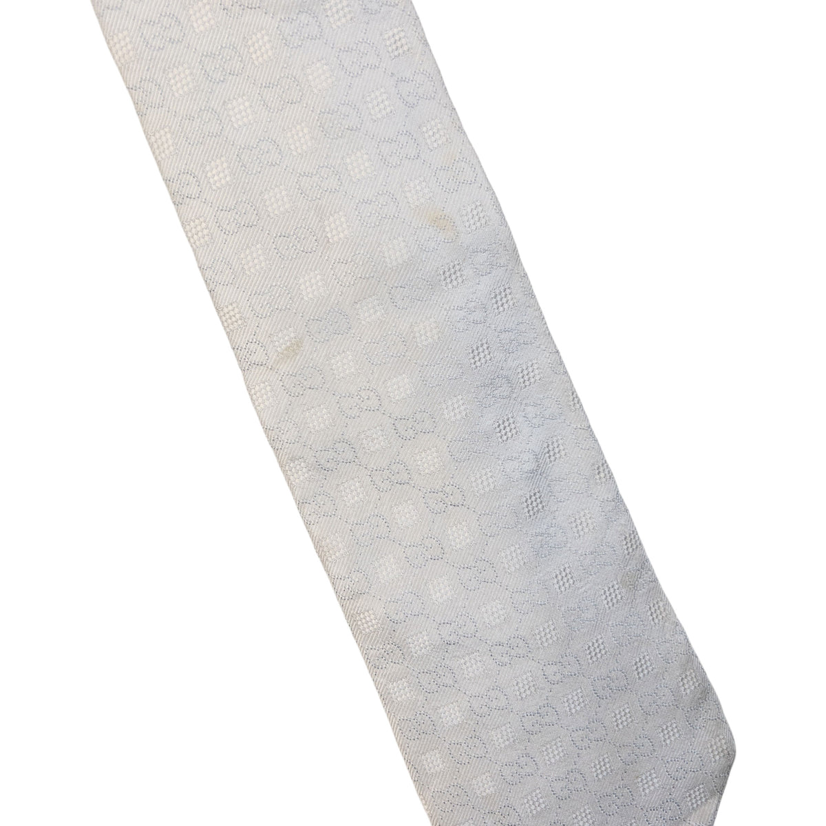 Vintage 2000s Gucci Monogram Silk Tie in grey, photo 7