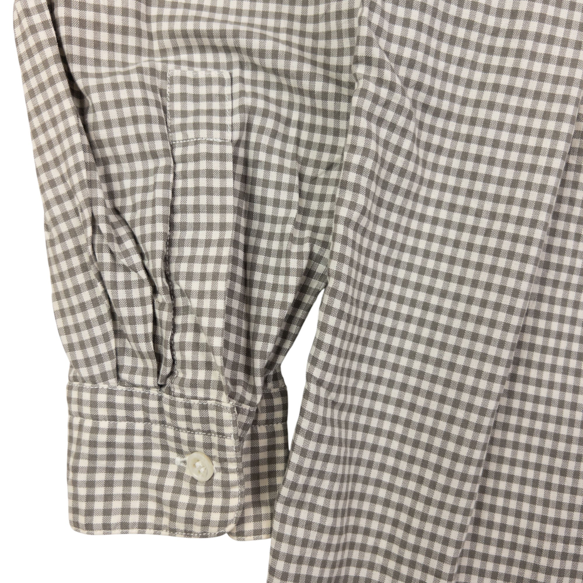 Vintage Issey Miyake Checkered Long Sleeve Button Up Shirt Size M