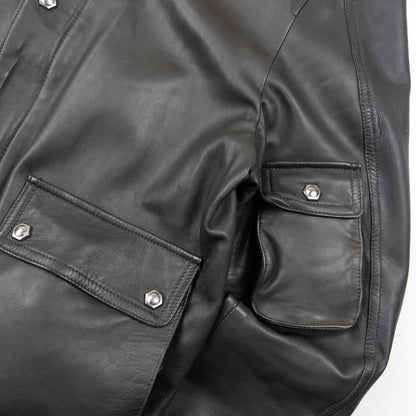 Vintage 2000s Versace Jeans Couture Leather Cargo Jacket Size M