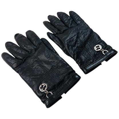 Vintage 2000s Gucci Leather Womens Gloves