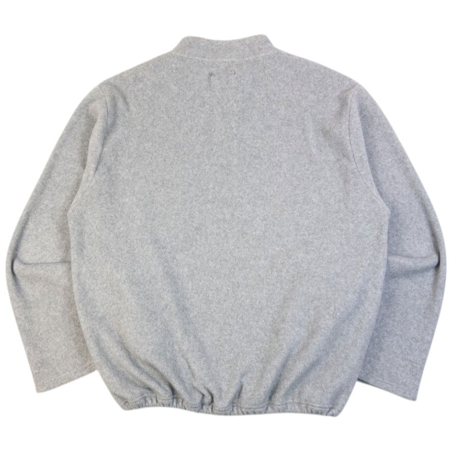 Vintage 2000s YSL Yves Saint Laurent Q Zip Fleece Sweatshirt in grey, photo 2