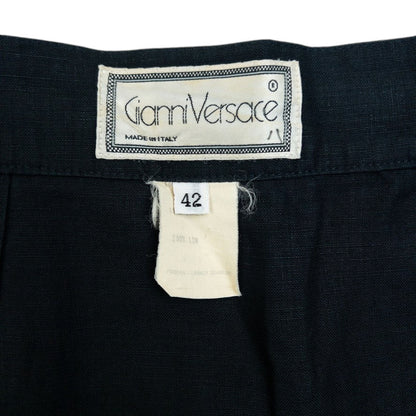 Vintage 90s Gianni Versace Linen Wrap Skirt Womens Size W25