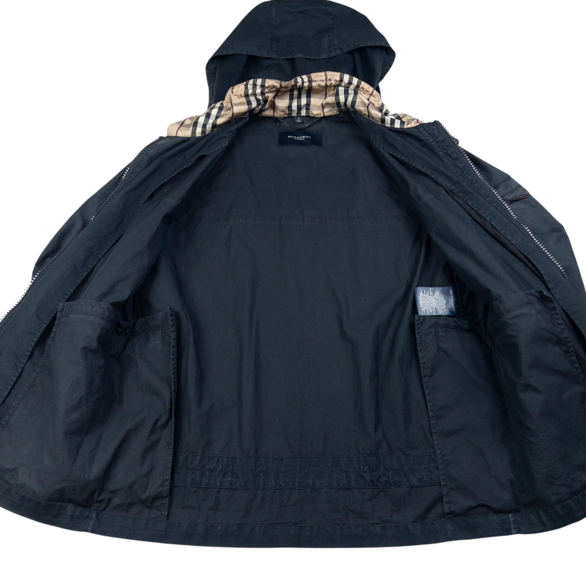 Vintage Burberry Nova Check Collar Zip Up Jacket Size M