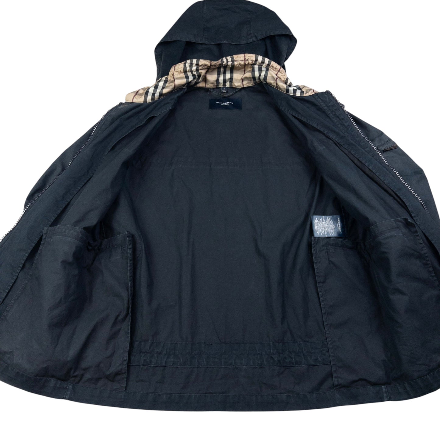 Vintage Burberry Nova Check Collar Zip Up Jacket Size M