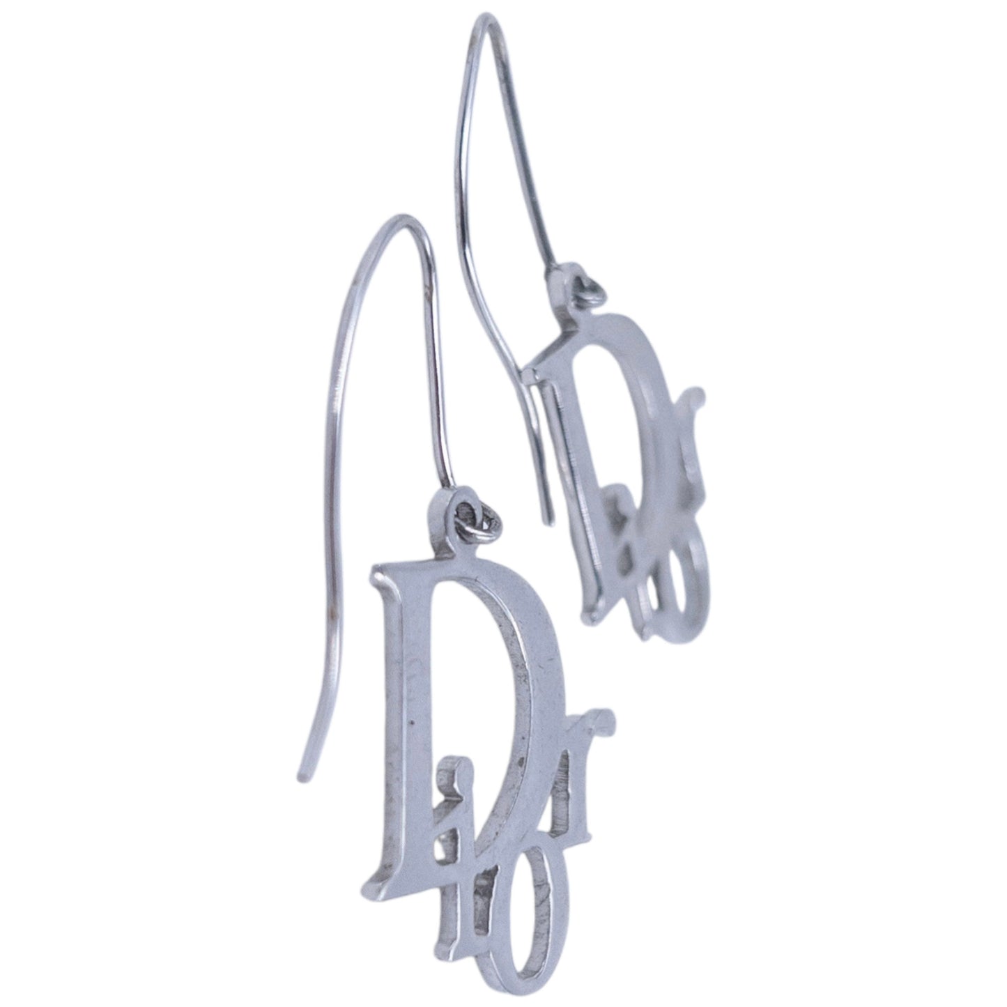 Vintage 2000s Dior Silver Logo Earrings