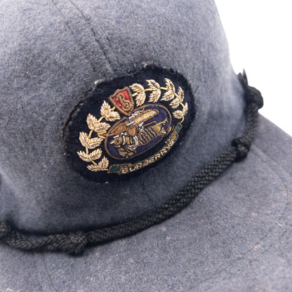 Vintage jaren 90 Burberry wollen muts met embleem