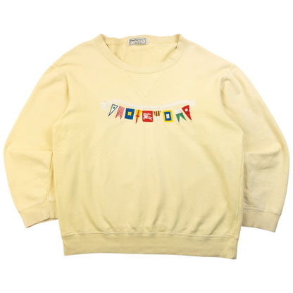 Vintage 90s Burberry Embroidered Flag Sweatshirt Size M