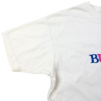 Vintage 90s Burberry Rainbow Embroidered T Shirt Womens Size M