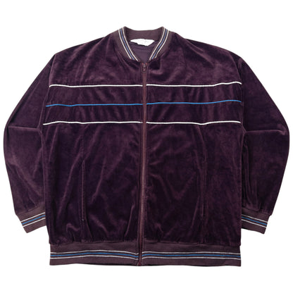 Vintage 80s Dior Monsieur Zip Up Velour Bomber Jacket Size L