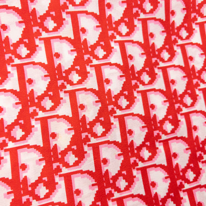 Vintage 90s Dior Monogram Pixel Silk Scarf