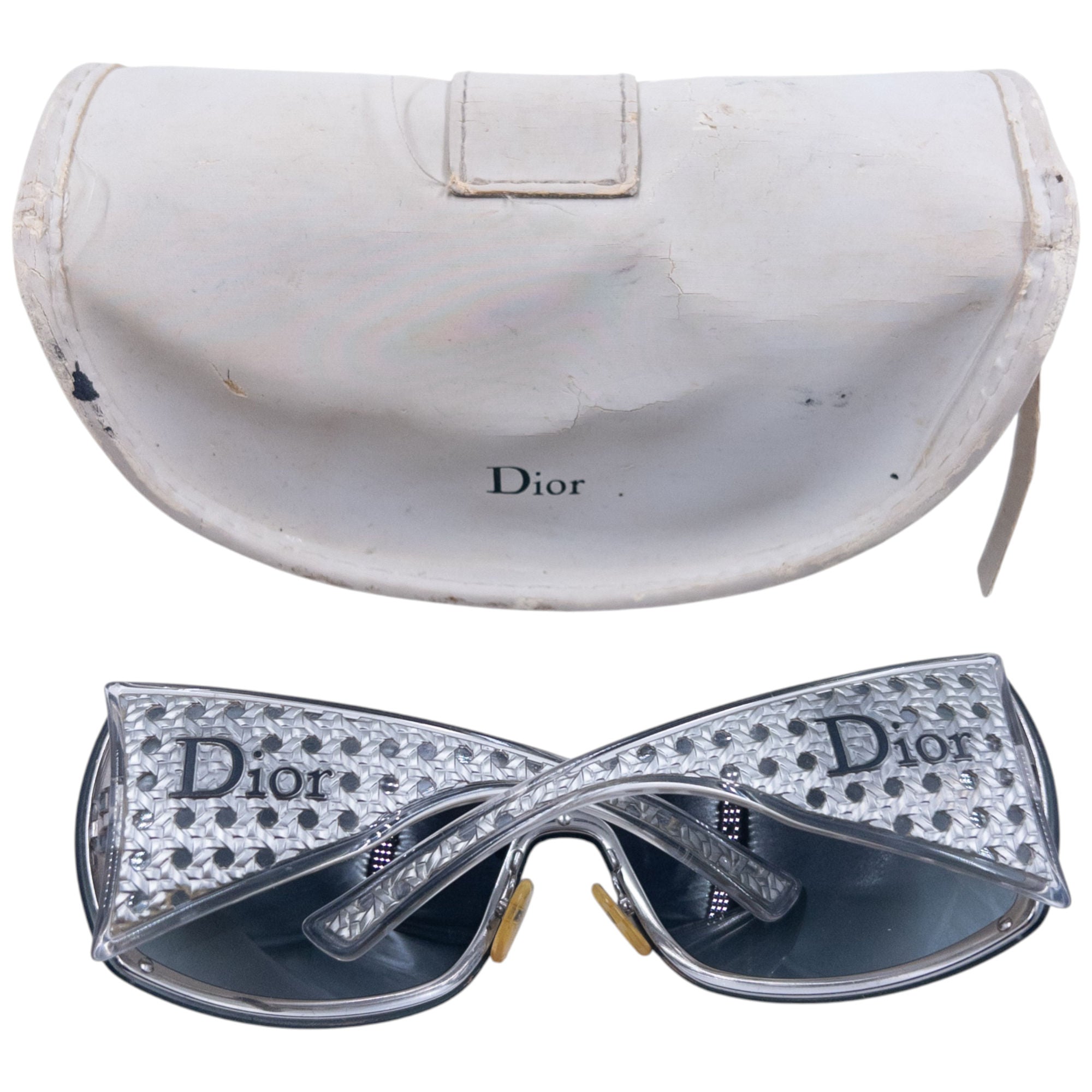 Vintage 2000s Dior Quadrille Shield Sunglasses