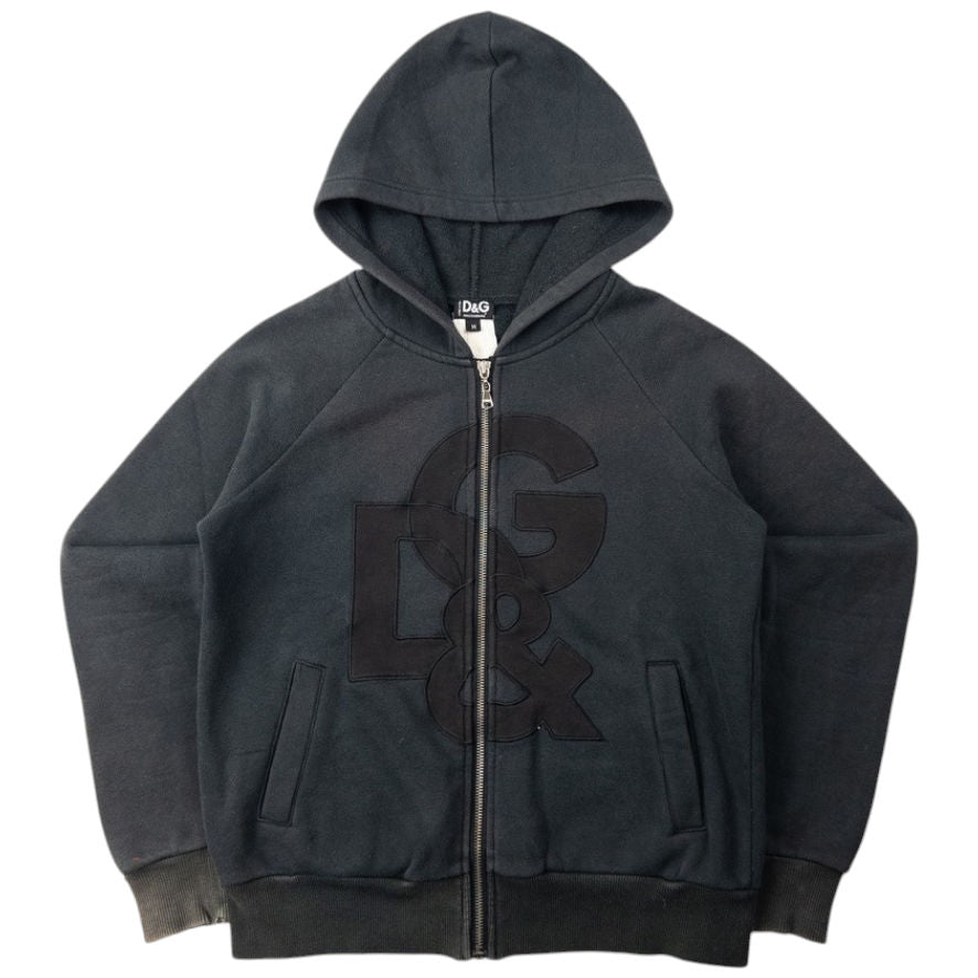 Vintage Dolce & Gabbana Applique Zip Up Hoodie Womens Size S