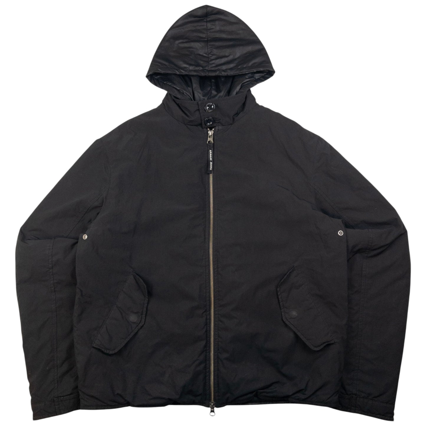 Vintage Armani Jeans Removable Hood Zip Jacket Size M