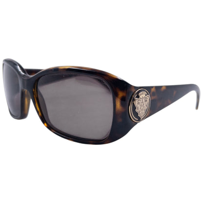 Vintage 2000s Gucci Tortoise Shell Crest Sunglasses