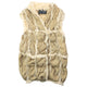 Vintage 2000s Armani Jeans Fur Lined Suede Gilet Womens Size L
