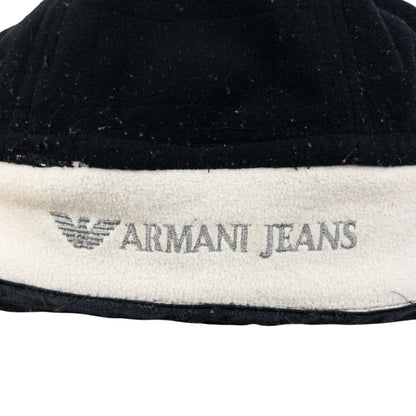 Vintage Armani Jeans Embroidered Fleece Beanie Hat