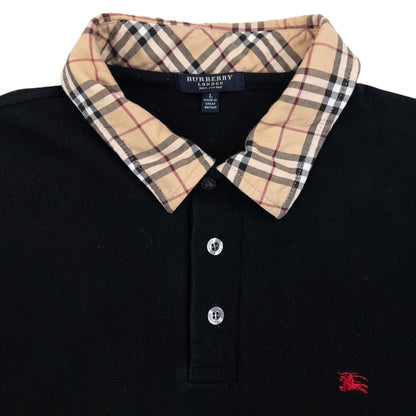 Vintage 2000s Burberry Nova Check Collar Polo Shirt Size M