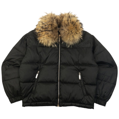 Vintage 2000s Dolce & Gabbana Fur Collar Puffer Jacket Womens Size M