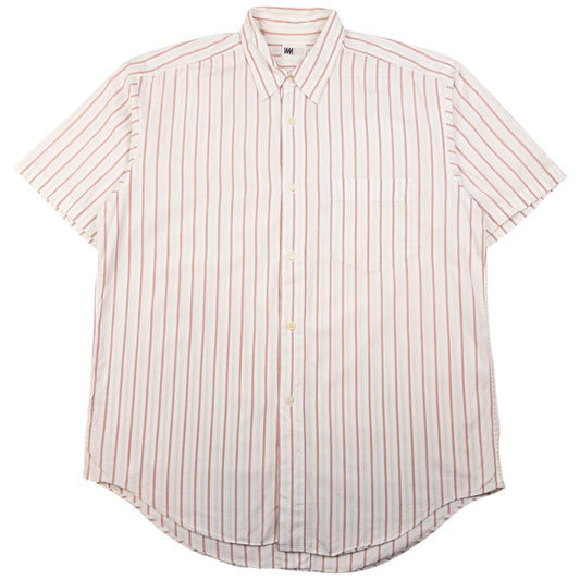 Vintage Issey Miyake Striped Short Sleeve Button Up Shirt Size L