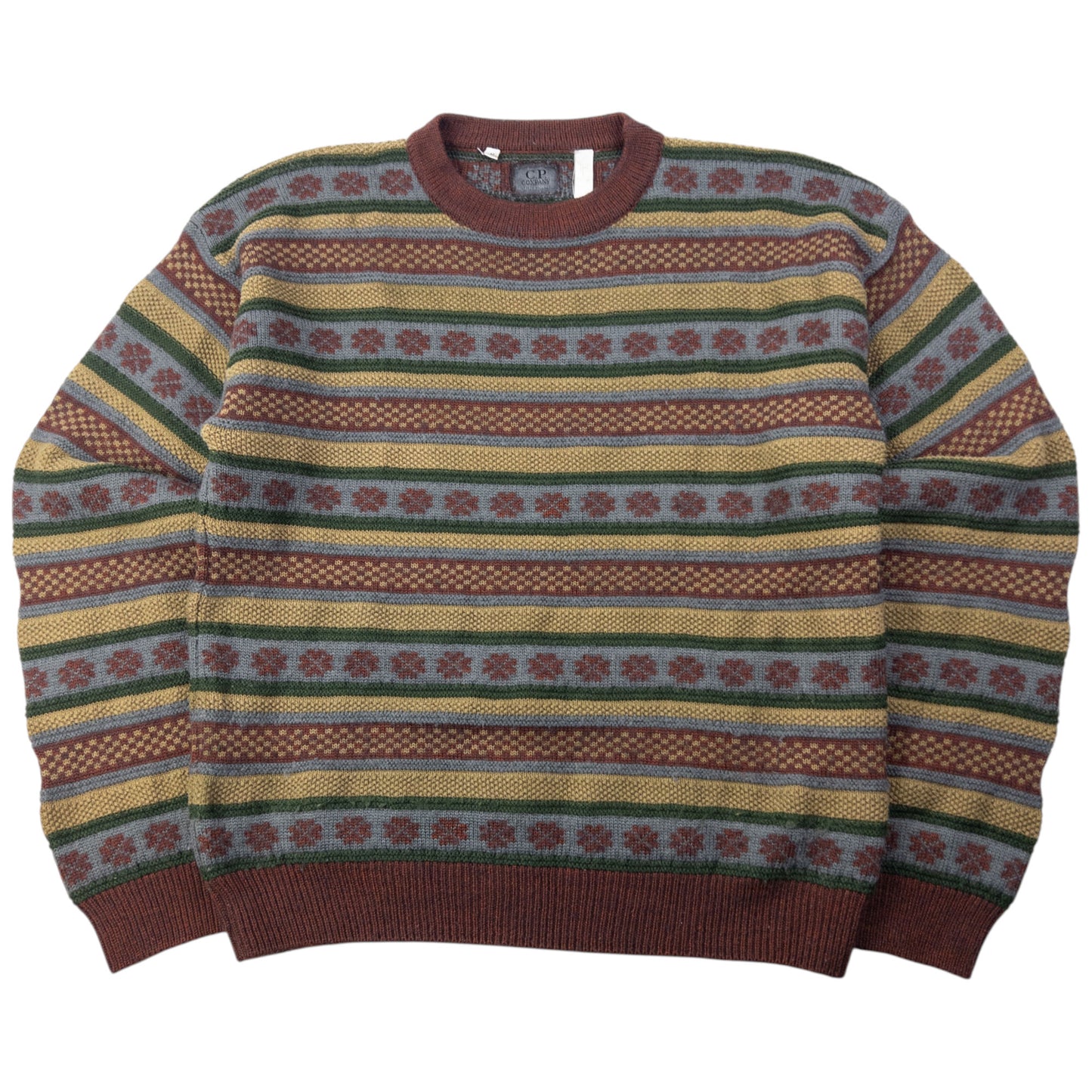 Vintage 80s CP Company Striped Knit Jumper Size S