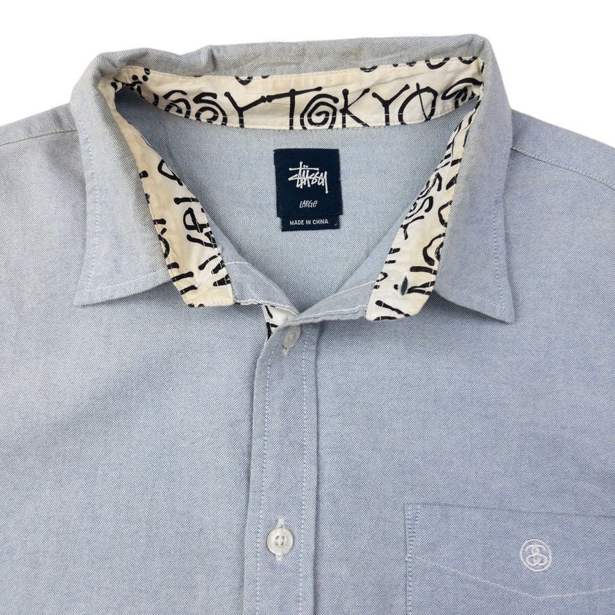 Vintage Stussy Long Sleeve Button Up Shirt Size L