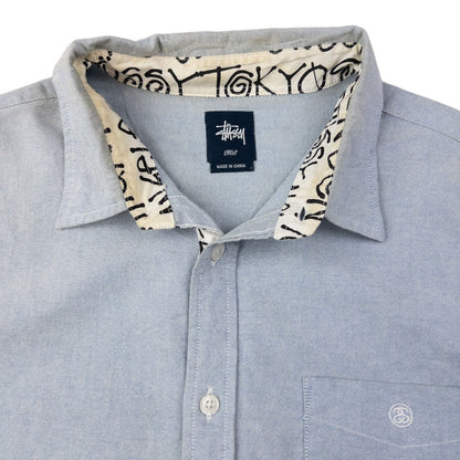 Vintage Stussy Long Sleeve Button Up Shirt Size L