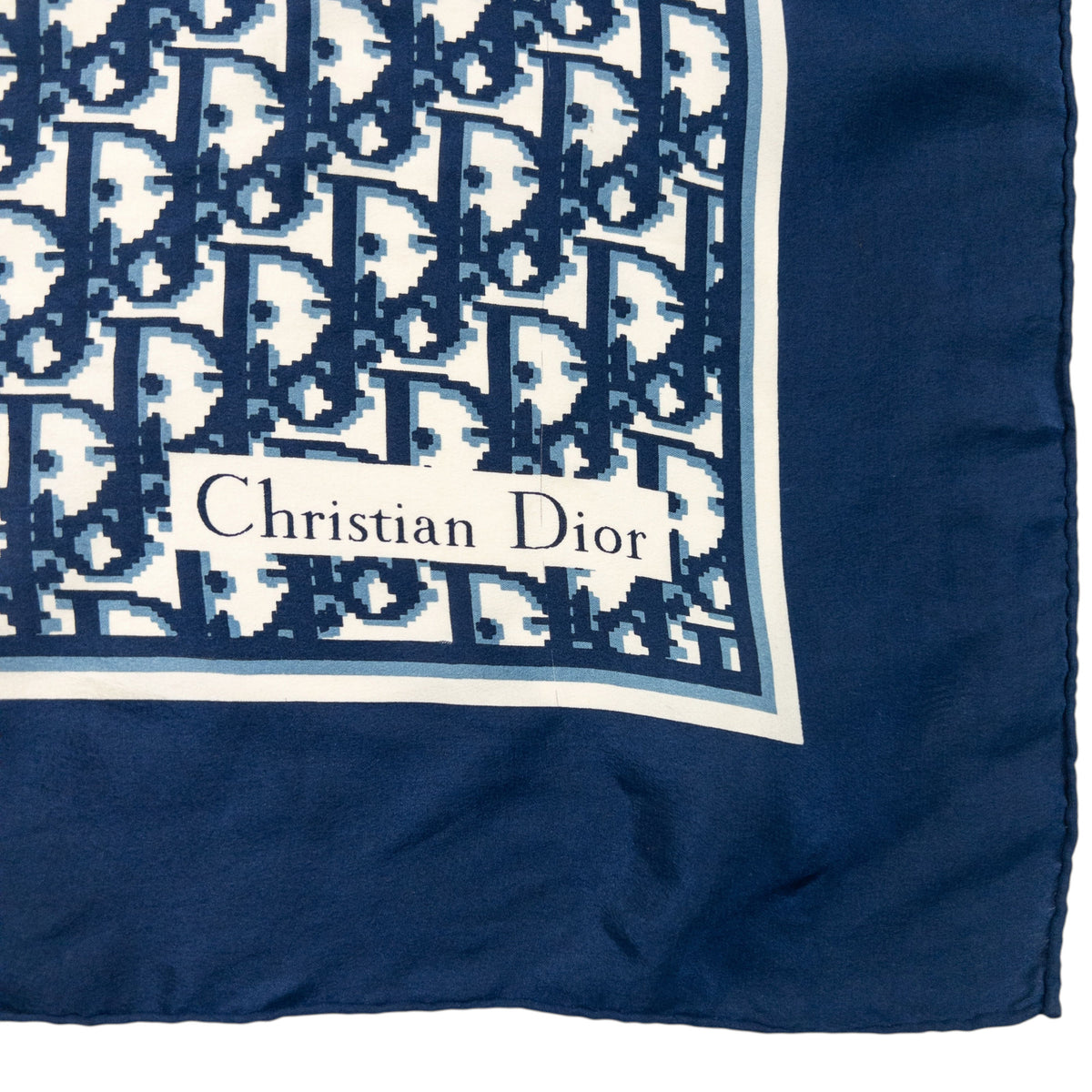 Vintage 2000s Dior Monogram Pixel Silk Scarf