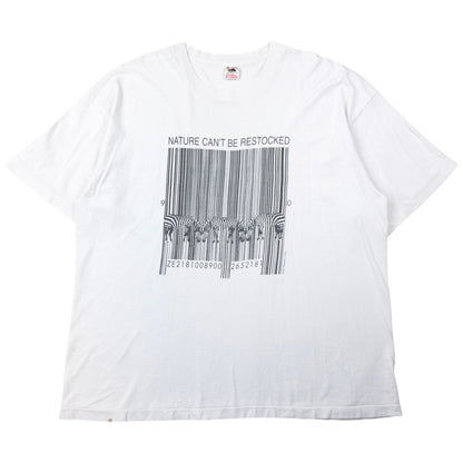 Vintage Nature Can't Be Restocked Zebra Barcode Graphic T Shirt Size XXL