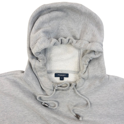 Vintage 2000s Burberry Nova Check Elbow Patch Hoodie in grey (cotton), photo 3